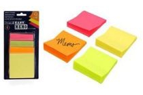 memoblaadjes 4 x 100 stuks neon kleur