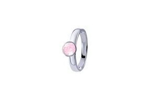 zilveren ring swarovski crystals roze opaal