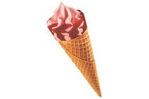 cono vanille aardbei