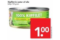 kipfilet in water of olie