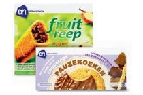 ah pauzekoeken fruitrepen en meergranenbiscuit