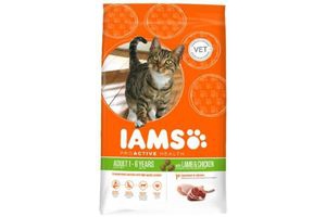 iams kattenvoer lam en kip