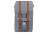 herschel little america grey tan pu