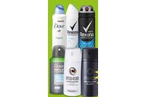 axe dove en rexona deodorant