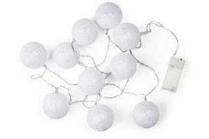 lichtslinger cottonball guirlande wit 10 lamps