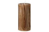 kaars met houtnerfprint 15 x 7 cm
