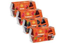 rode vruchten cups