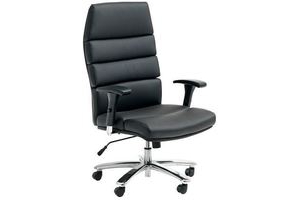 bureaustoel jesby zwart lederlook