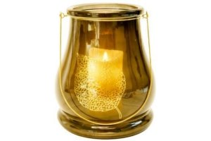 windlicht met blad print