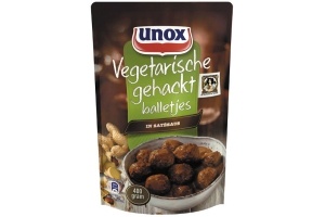 unox gehaktballetjes vegetarisch in satesaus