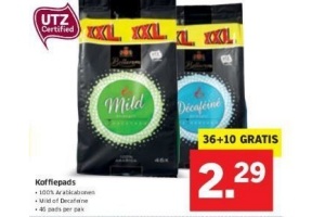 koffiepads mild of decafeine