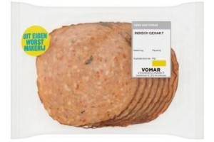 versgesneden gehaktbal of indisch gehakt
