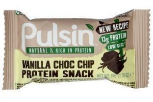 pulsin vanilla choc chip protein snack