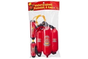 brandweerrugzak en waterpistool