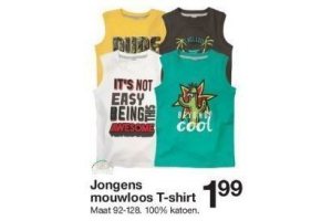 jongens mouwloos t shirt