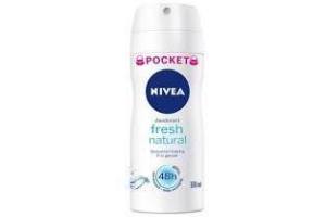 nivea fresh natural deodorant spray pocketsize