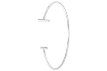 zilveren armband bangle rhodiumplated bar