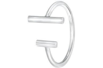 zilveren ring rhodiumplated bar