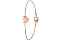 zilveren armband roseplated hart