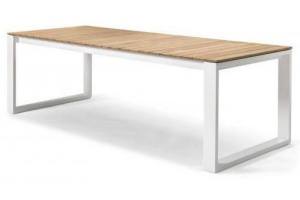 fermo tafel met teak tafelblad