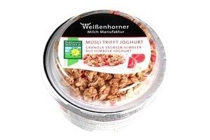 muesli met frambozenyoghurt