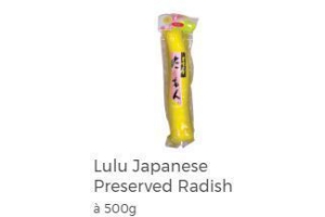 lulu japanese preserved radish