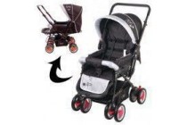 kinderwagen babycare johnson snopy black grey