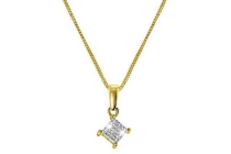luxury diamond gouden ketting met 9 diamanten