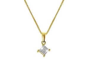 luxury diamond gouden ketting met 9 diamanten