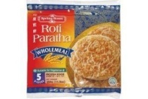 spring home roti paratha wholemeal