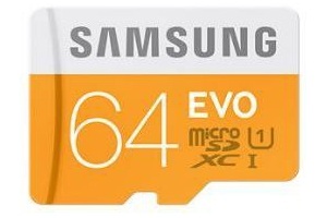 samsung evo 64gb microp sd kaart