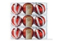 kerstbal rood wit mix