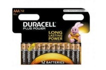duracell plus power aaa alkaline batterijen 12 stuks