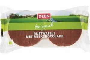 deen biologische rijstwafels met chocolade