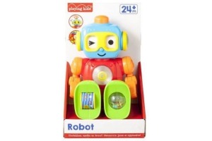 playing kids robot