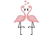 inepien muursticker flamingo