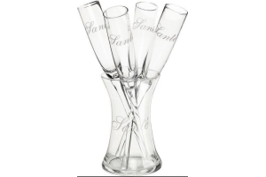 champagneglazen in houder