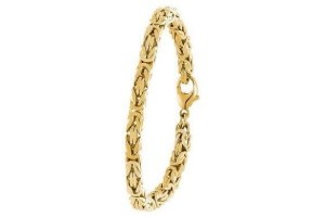 goldplated herenarmband koningsschakel 21 cm