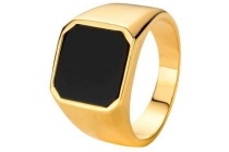 gold plated herenring onyx