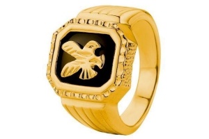 gold plated zegelring adelaar