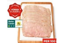 vers gesneden fricandeau of kiprollade