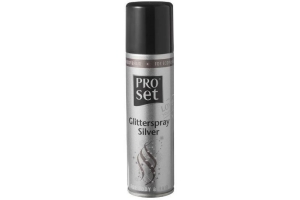 proset body en hair glitterspray silver