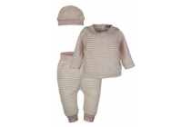 dirkje 3 delige set light pink stripe