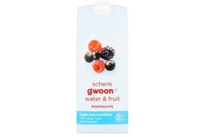 g woon water en fruit