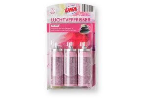 mini luchtverfrisserspray met houder of navulling 3x18ml