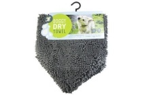 doggy dry handdoek 81x35 cm grijs