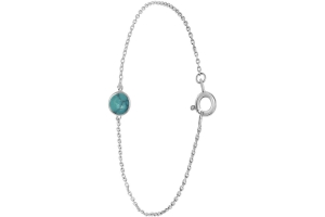 zilveren armband rond turquoise bali