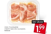 crispy bacon vlinders