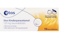 etos kinderparacetamol 120 mg kauwtabletten