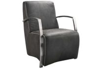 fauteuil metal met bies antraciet